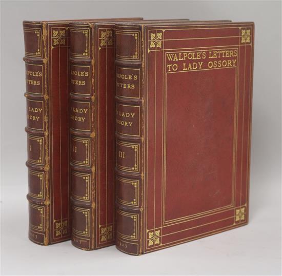 Walpole, Horace - 4th Earl of Oxford - Letters to the Countess of Ossory, 3 vols, 8vo, contemporary red